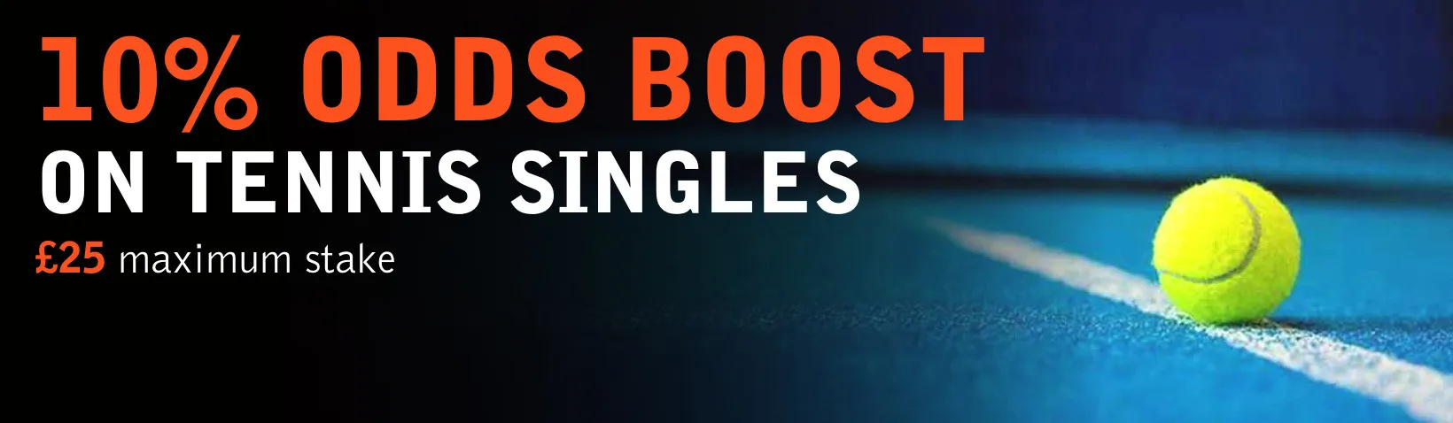 10% Odds Boost on Tennis Singles